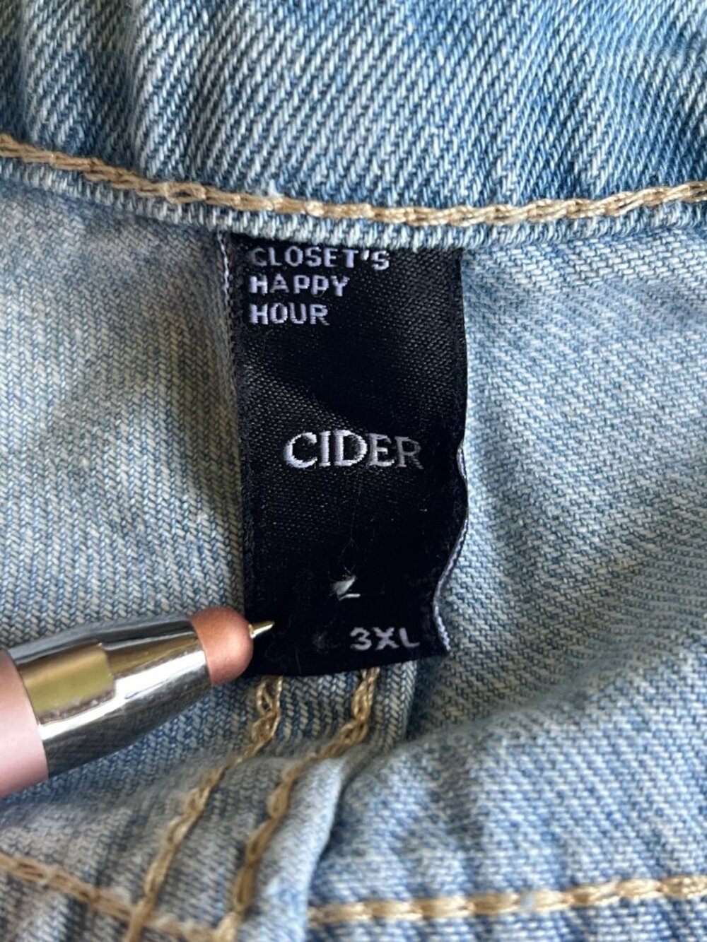 Cider Light Wash Denim Wide Leg High Rise Women's Jeans 3XL NWT - Picture 7 of 7